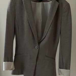 H&M Light Grey Fitted Blazer